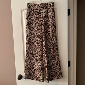 H&M Leopard Wide Leg Pants